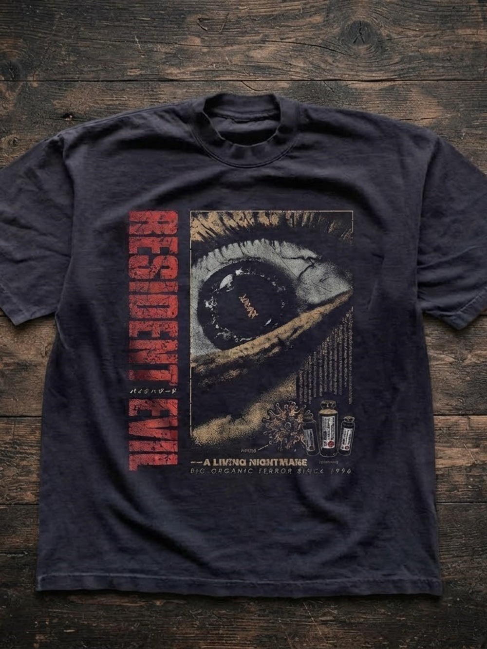 Gildan Black Resident Evil Graphic Tee with Red Accents